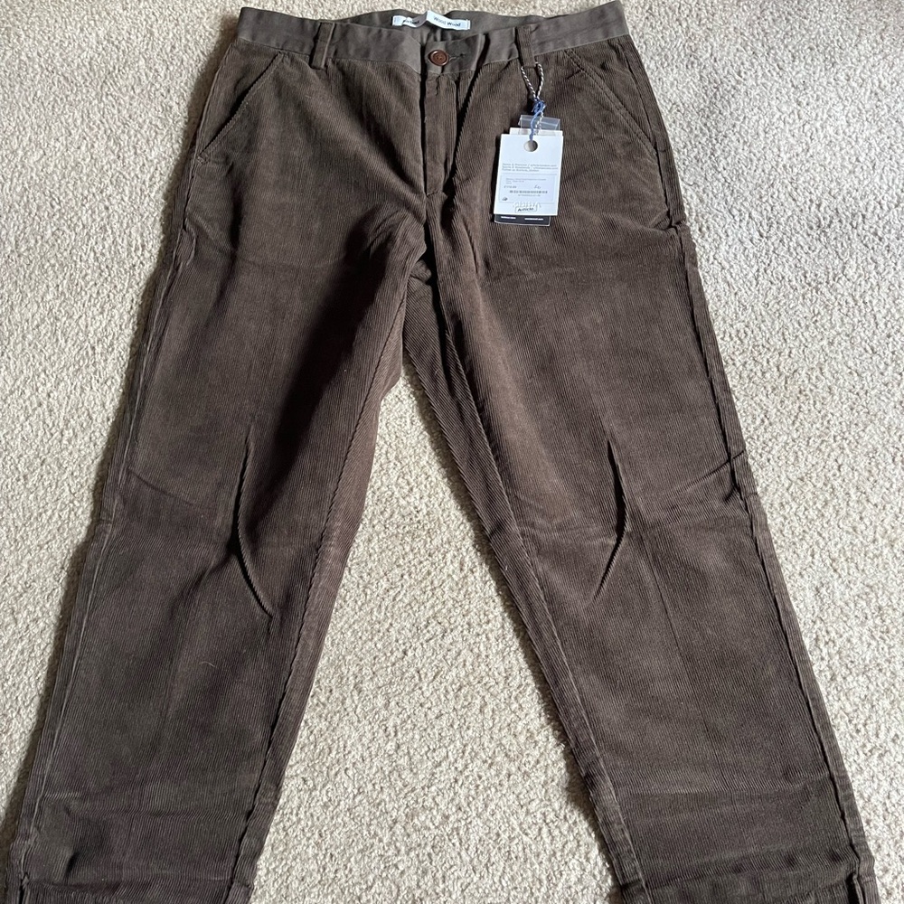 Barbour x Wood Wood Fidra Corduroy Pants in Olive